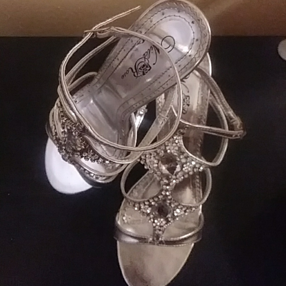 Dressy Silver Wild Rose shoes